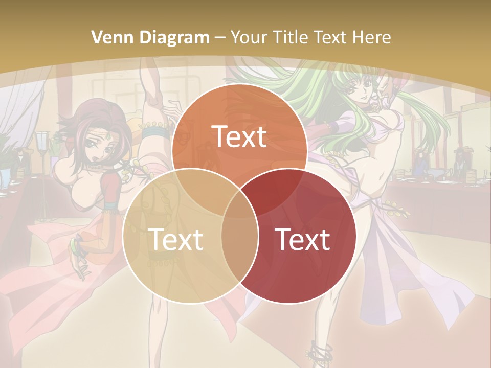 Two Women Dressed In Lingerie Dancing In A Room PowerPoint Template