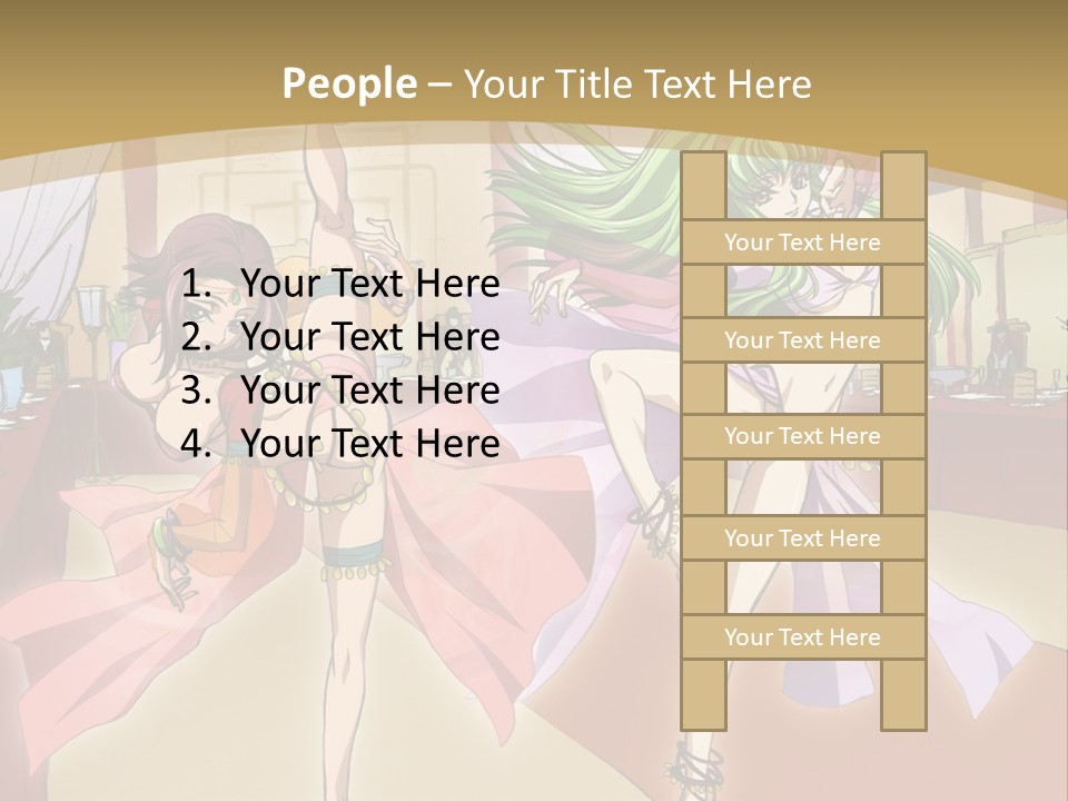 Two Women Dressed In Lingerie Dancing In A Room PowerPoint Template