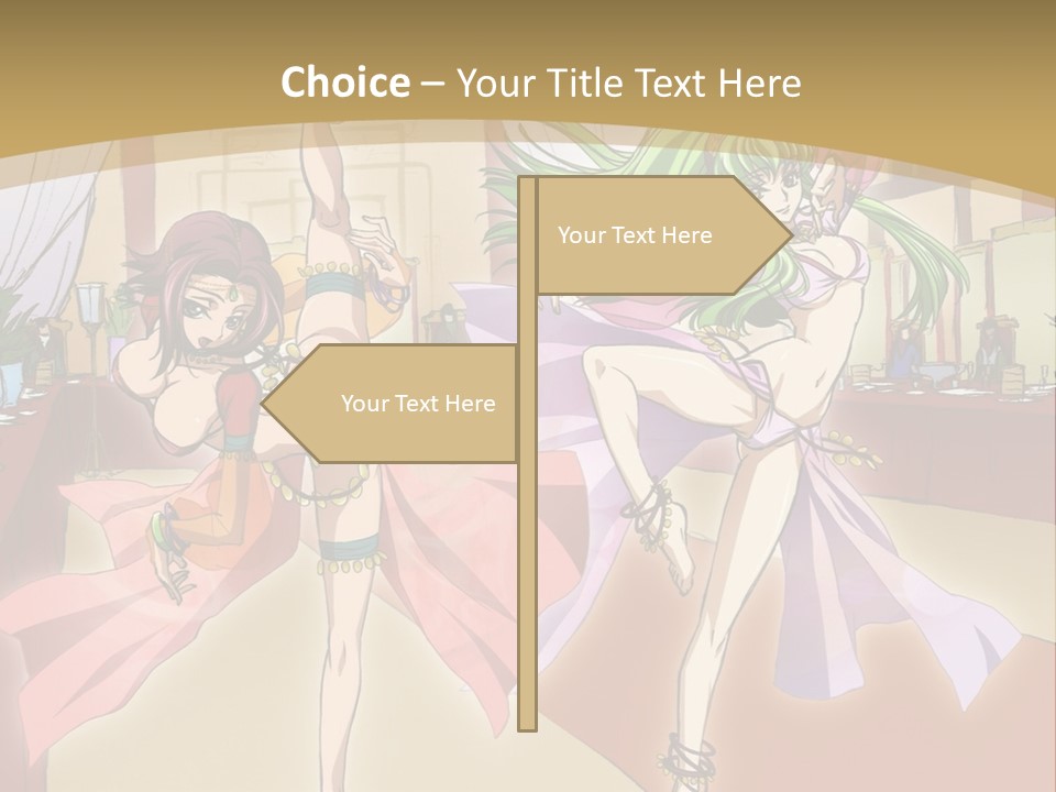 Two Women Dressed In Lingerie Dancing In A Room PowerPoint Template