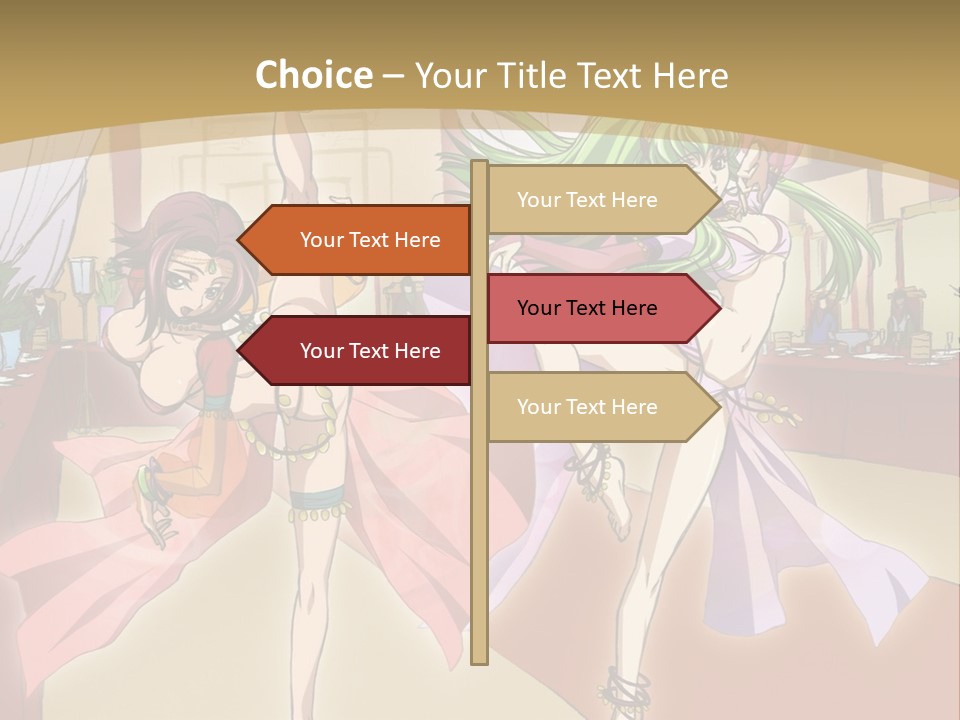 Two Women Dressed In Lingerie Dancing In A Room PowerPoint Template