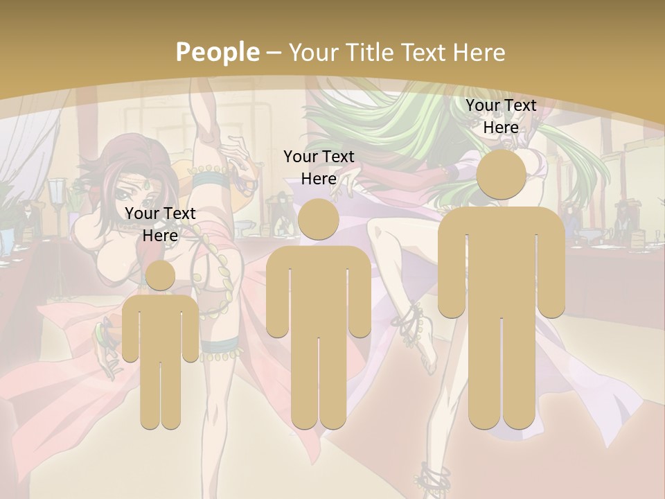 Two Women Dressed In Lingerie Dancing In A Room PowerPoint Template