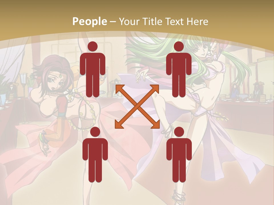 Two Women Dressed In Lingerie Dancing In A Room PowerPoint Template