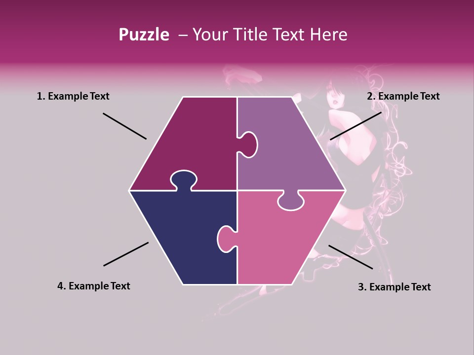 A Woman In A Black Outfit Is Holding A Sword PowerPoint Template