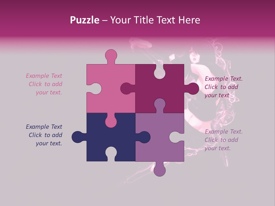 A Woman In A Black Outfit Is Holding A Sword PowerPoint Template