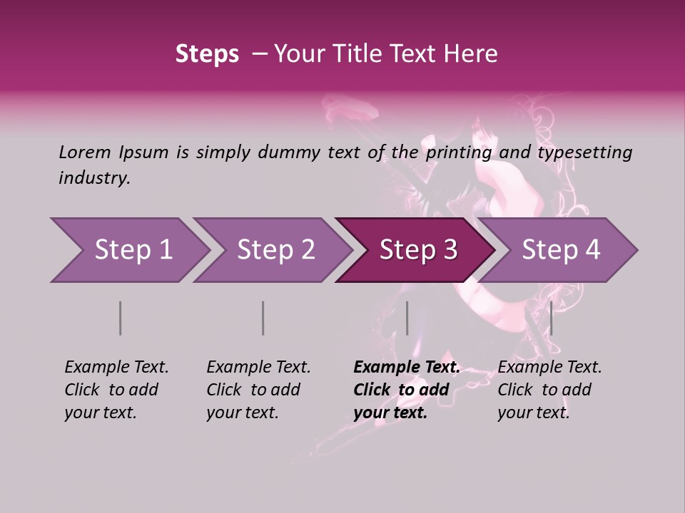A Woman In A Black Outfit Is Holding A Sword PowerPoint Template