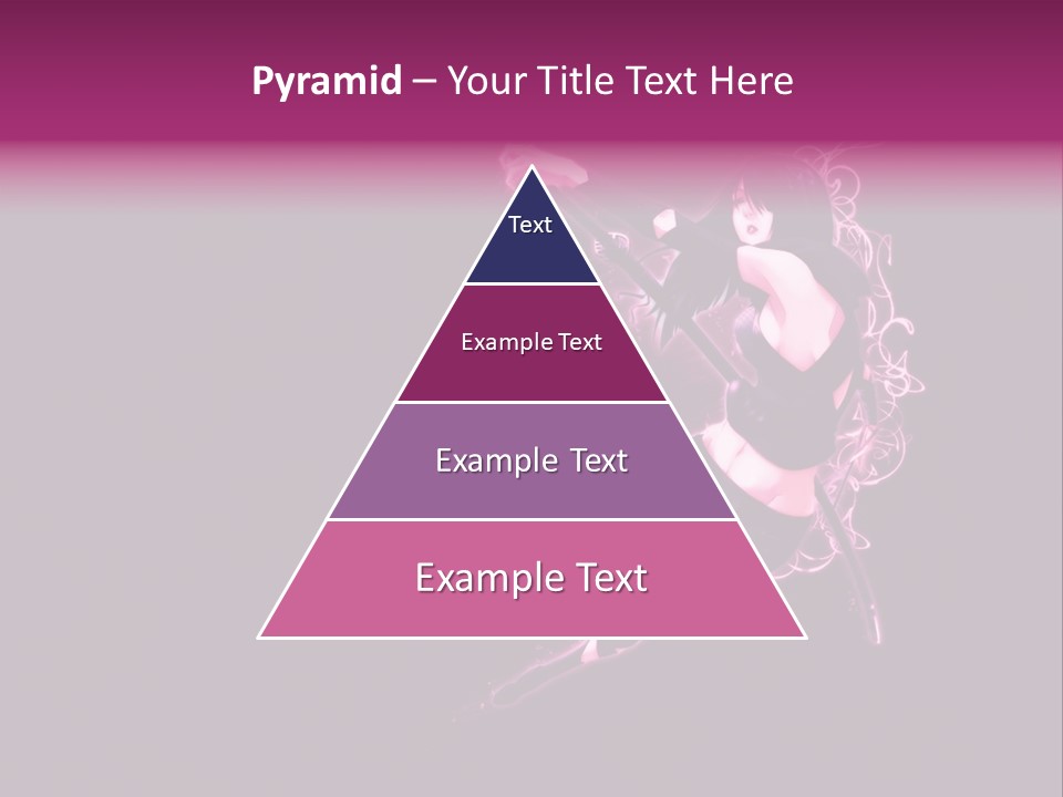 A Woman In A Black Outfit Is Holding A Sword PowerPoint Template