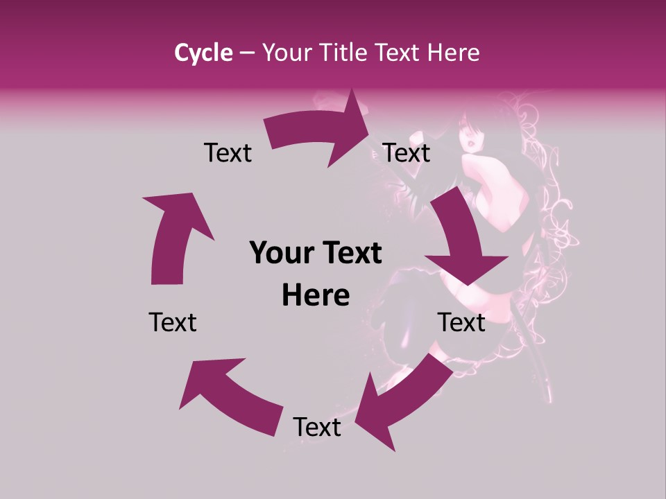 A Woman In A Black Outfit Is Holding A Sword PowerPoint Template