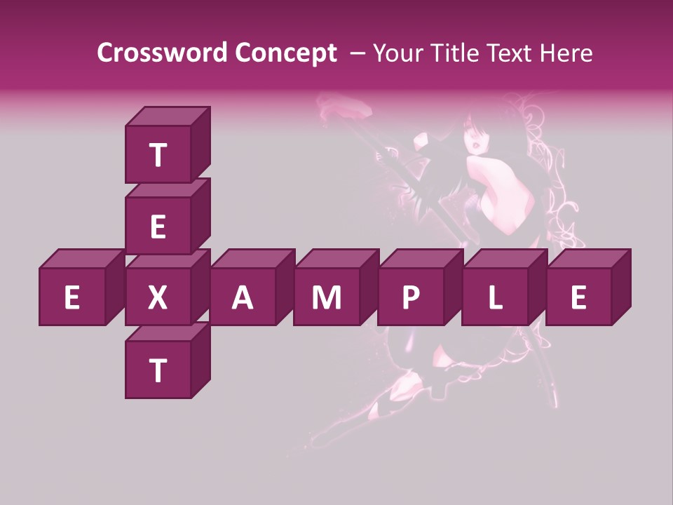 A Woman In A Black Outfit Is Holding A Sword PowerPoint Template
