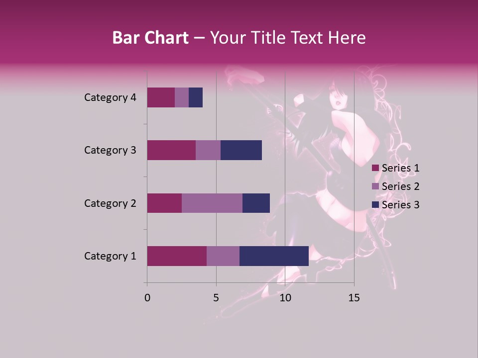 A Woman In A Black Outfit Is Holding A Sword PowerPoint Template