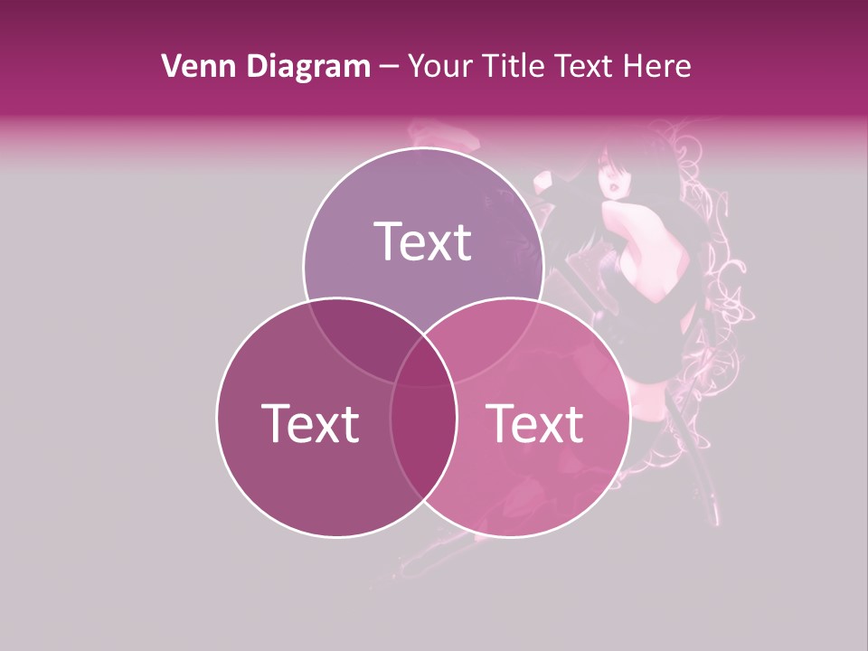 A Woman In A Black Outfit Is Holding A Sword PowerPoint Template