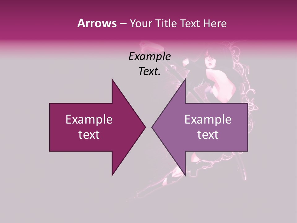 A Woman In A Black Outfit Is Holding A Sword PowerPoint Template