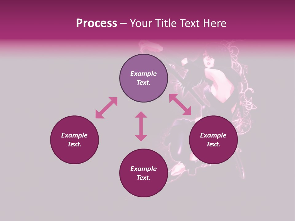 A Woman In A Black Outfit Is Holding A Sword PowerPoint Template