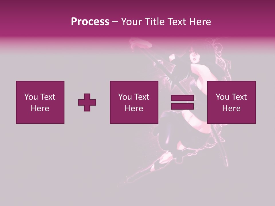 A Woman In A Black Outfit Is Holding A Sword PowerPoint Template