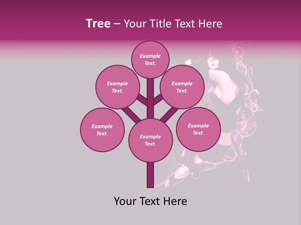 A Woman In A Black Outfit Is Holding A Sword PowerPoint Template