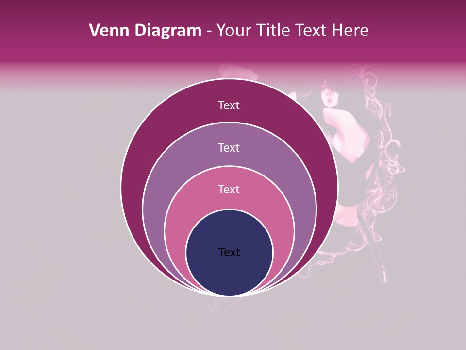 A Woman In A Black Outfit Is Holding A Sword PowerPoint Template