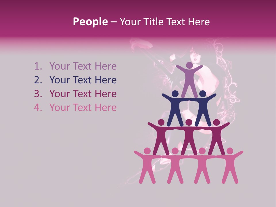 A Woman In A Black Outfit Is Holding A Sword PowerPoint Template