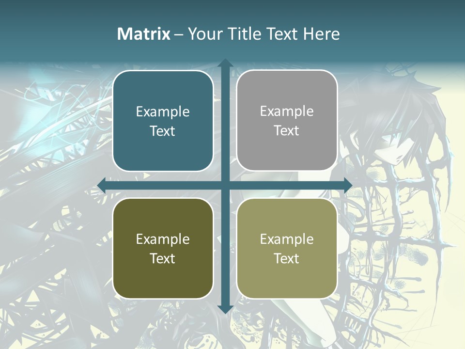 A Woman With Long Black Hair Holding A Sword PowerPoint Template