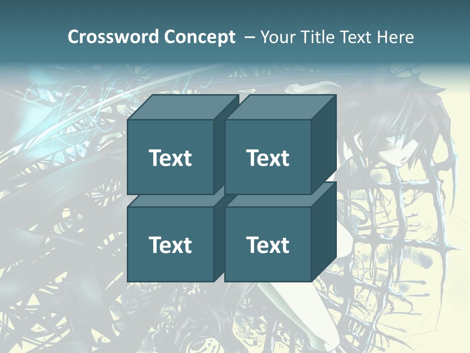 A Woman With Long Black Hair Holding A Sword PowerPoint Template
