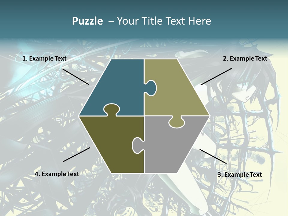 A Woman With Long Black Hair Holding A Sword PowerPoint Template