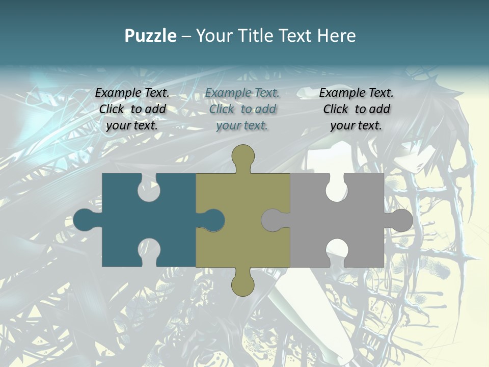 A Woman With Long Black Hair Holding A Sword PowerPoint Template