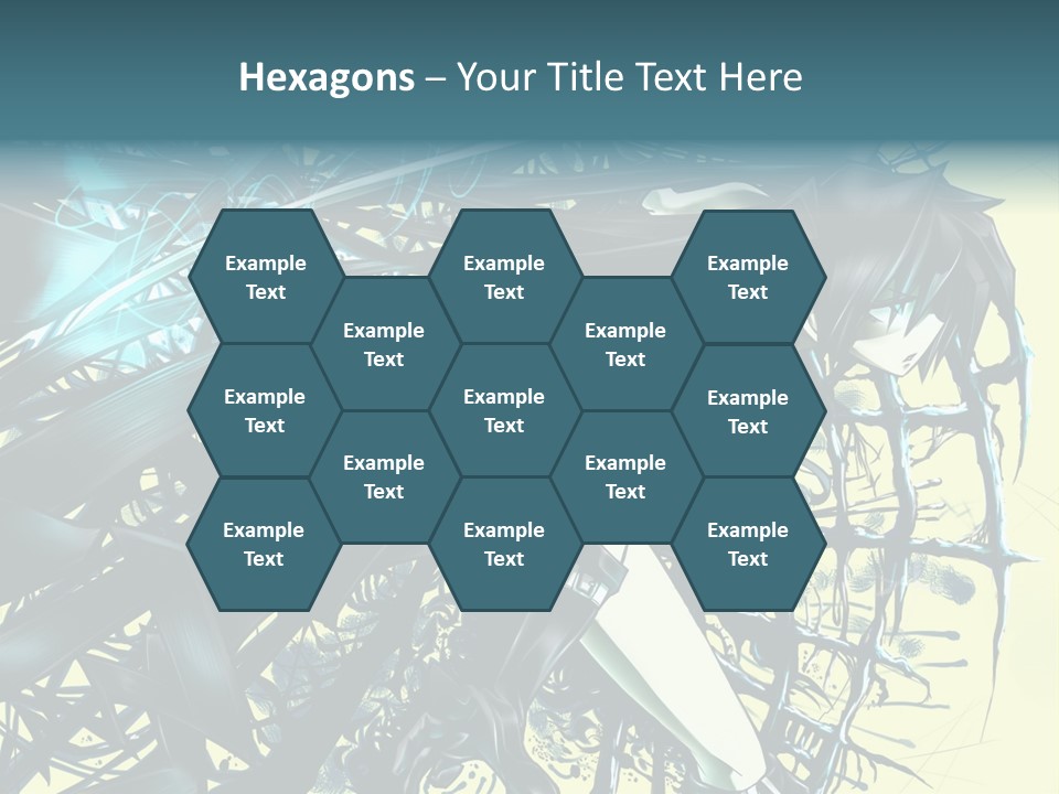 A Woman With Long Black Hair Holding A Sword PowerPoint Template