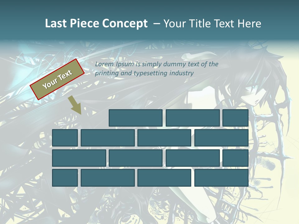 A Woman With Long Black Hair Holding A Sword PowerPoint Template