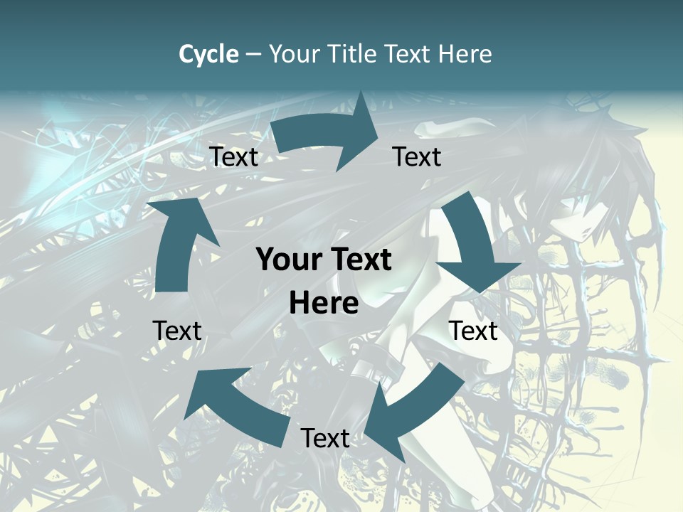 A Woman With Long Black Hair Holding A Sword PowerPoint Template