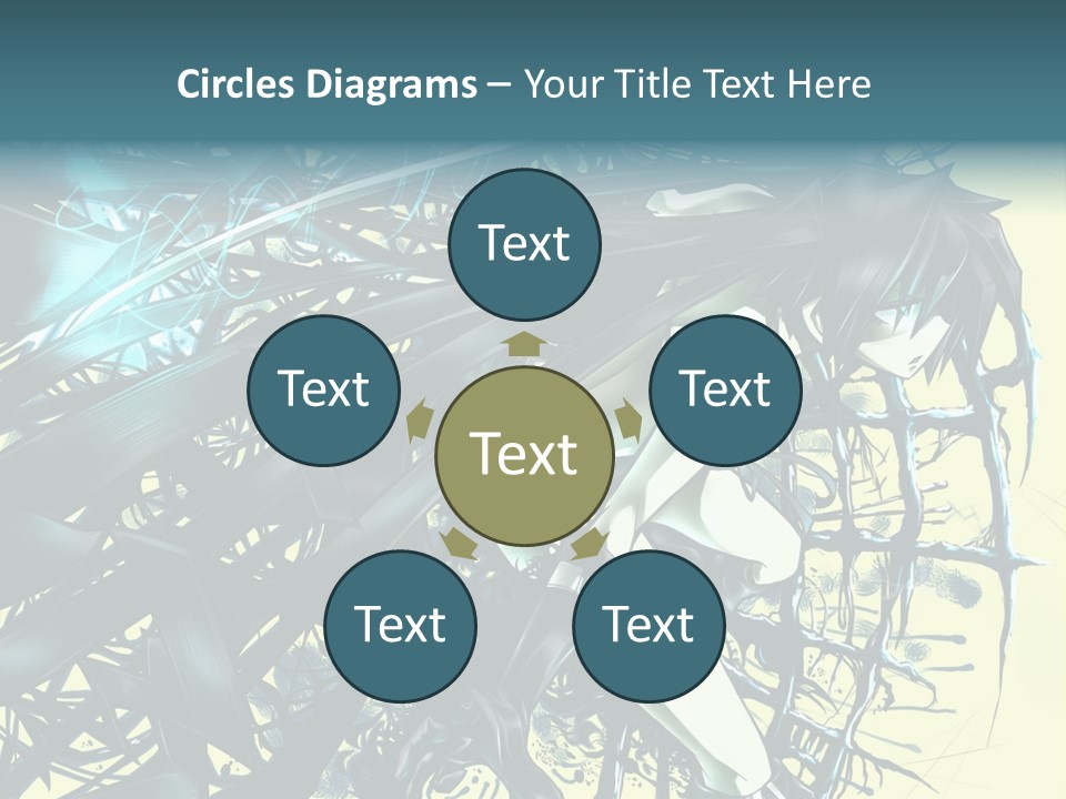 A Woman With Long Black Hair Holding A Sword PowerPoint Template