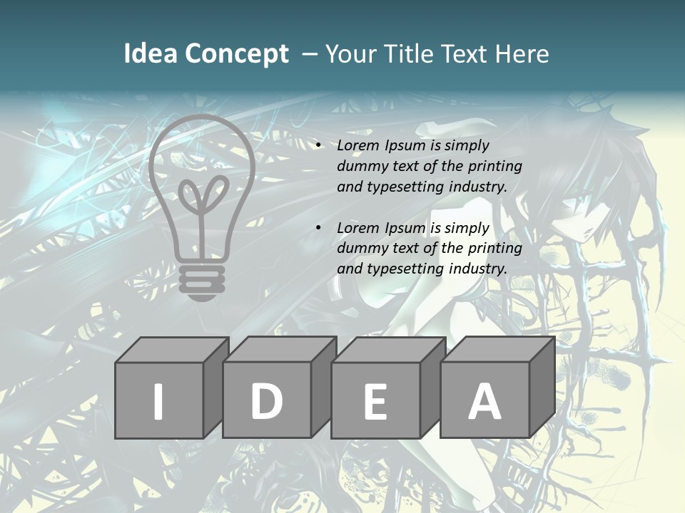 A Woman With Long Black Hair Holding A Sword PowerPoint Template