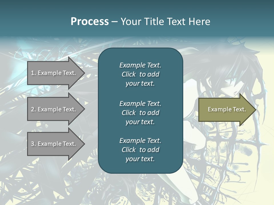 A Woman With Long Black Hair Holding A Sword PowerPoint Template