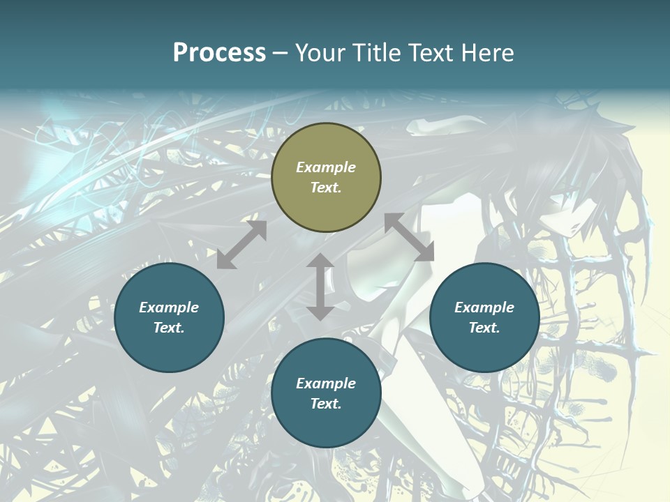 A Woman With Long Black Hair Holding A Sword PowerPoint Template