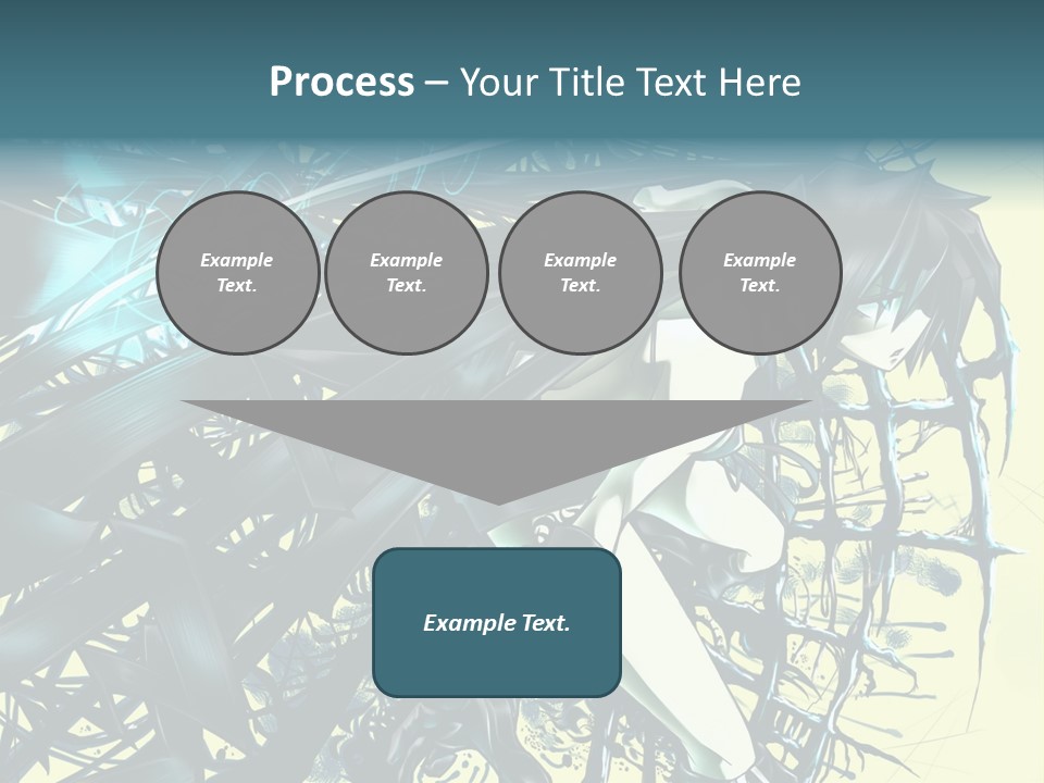 A Woman With Long Black Hair Holding A Sword PowerPoint Template