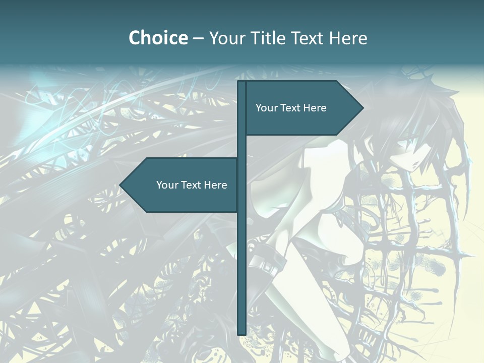 A Woman With Long Black Hair Holding A Sword PowerPoint Template