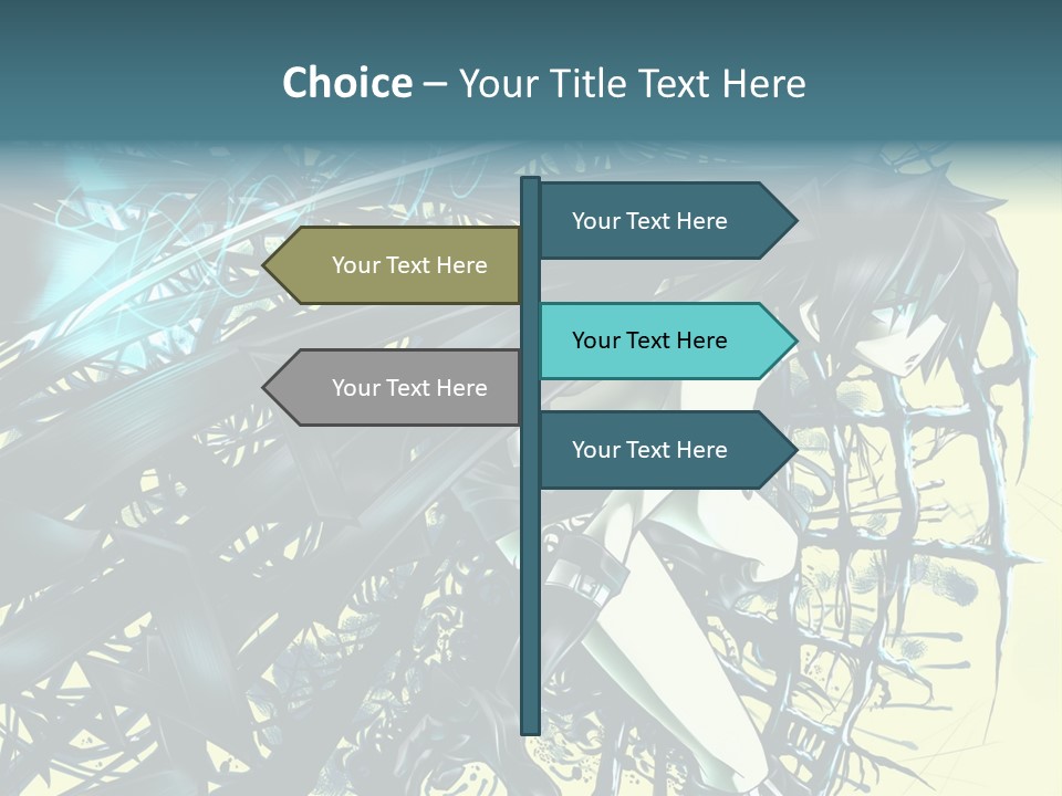 A Woman With Long Black Hair Holding A Sword PowerPoint Template