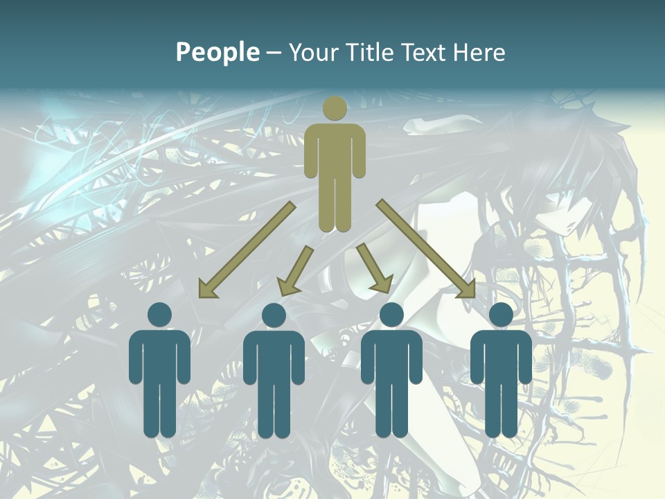 A Woman With Long Black Hair Holding A Sword PowerPoint Template