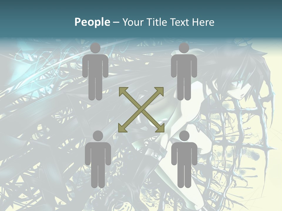 A Woman With Long Black Hair Holding A Sword PowerPoint Template