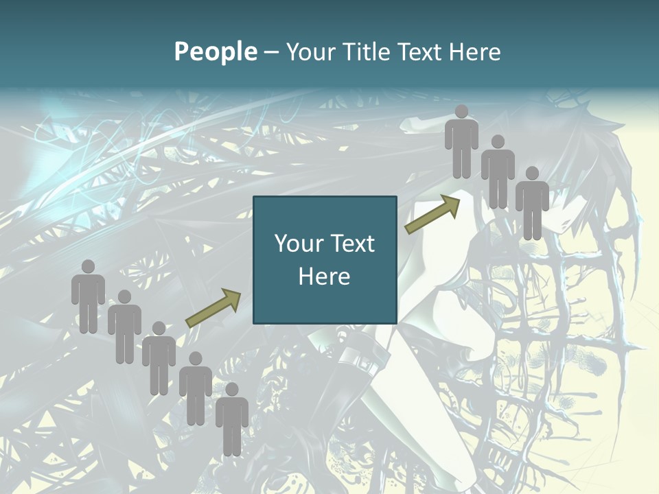 A Woman With Long Black Hair Holding A Sword PowerPoint Template