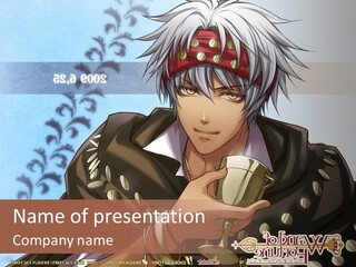 An Anime Character Holding A Cup Of Coffee PowerPoint Template