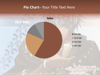 An Anime Character Holding A Cup Of Coffee PowerPoint Template