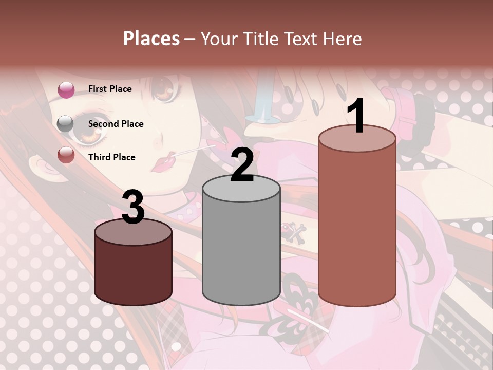 A Girl With Long Hair Holding A Pen In Her Hand PowerPoint Template