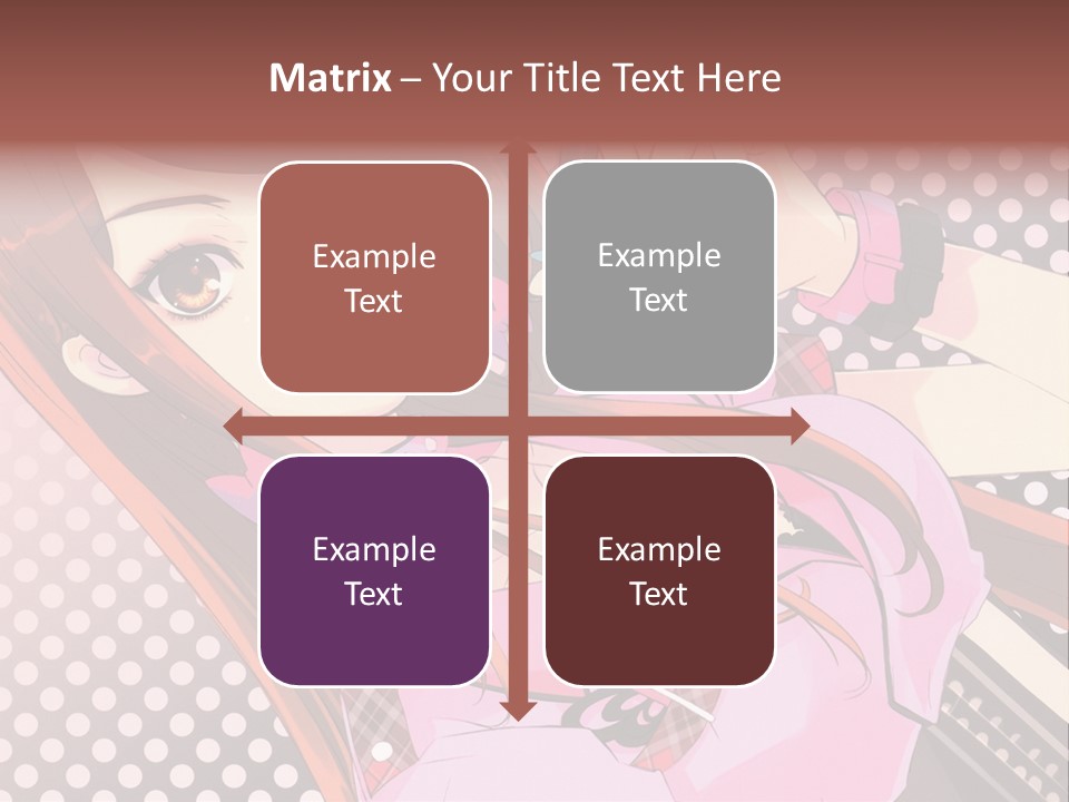 A Girl With Long Hair Holding A Pen In Her Hand PowerPoint Template