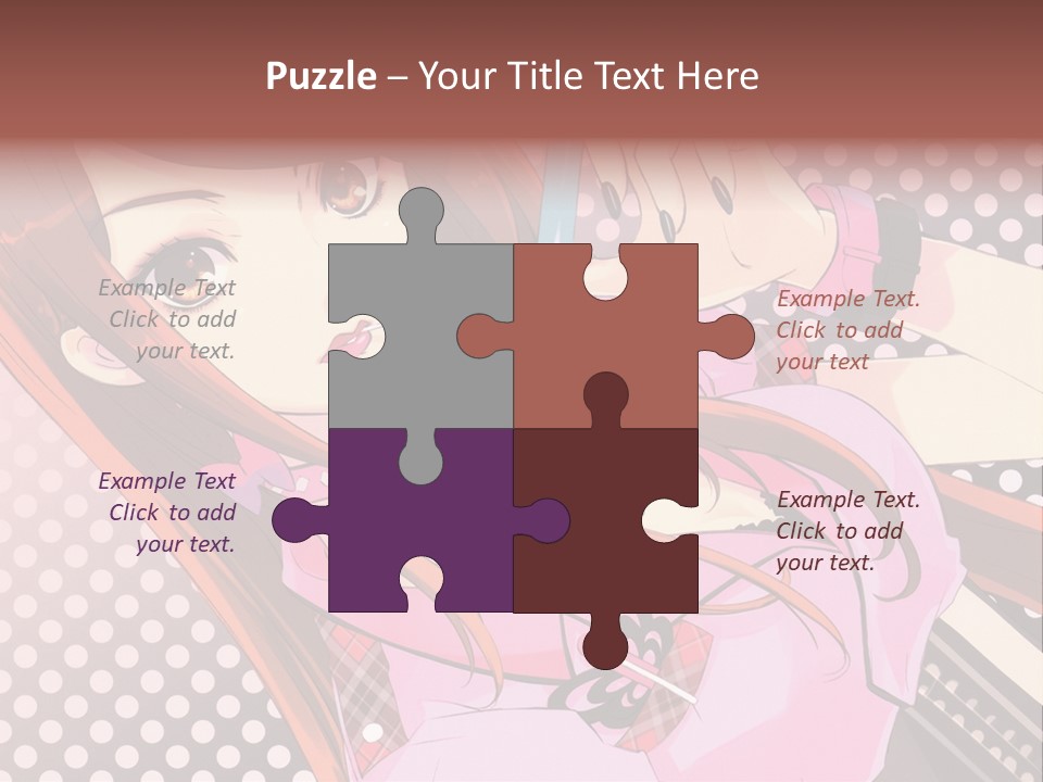 A Girl With Long Hair Holding A Pen In Her Hand PowerPoint Template