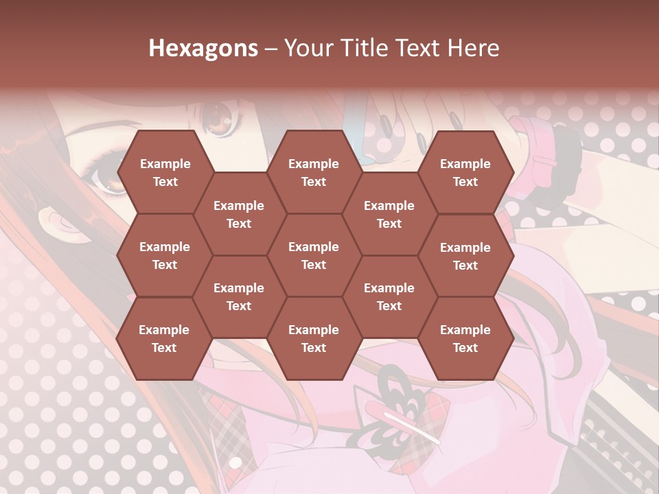 A Girl With Long Hair Holding A Pen In Her Hand PowerPoint Template