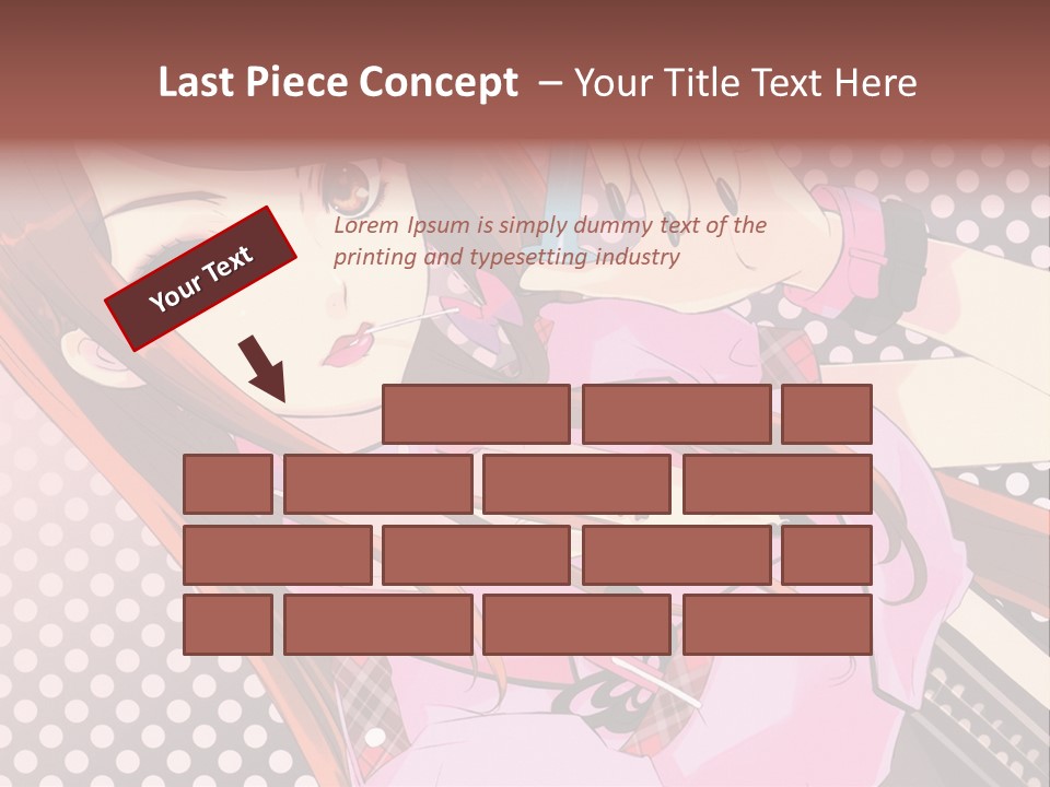 A Girl With Long Hair Holding A Pen In Her Hand PowerPoint Template