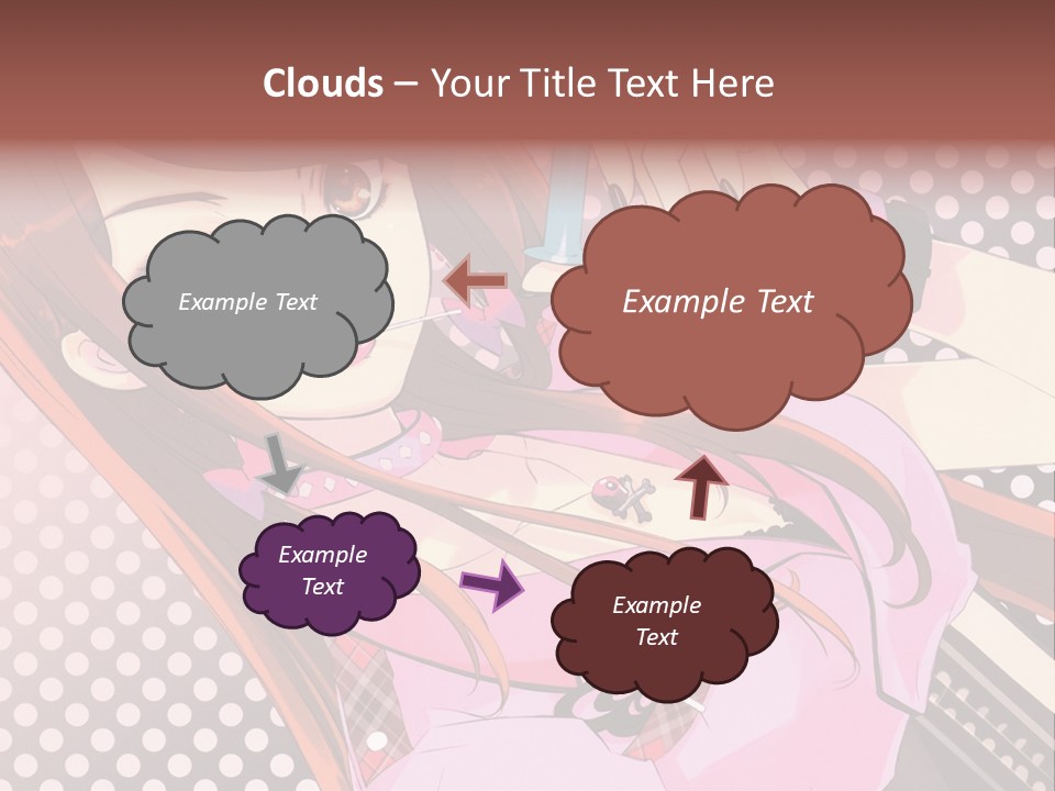 A Girl With Long Hair Holding A Pen In Her Hand PowerPoint Template