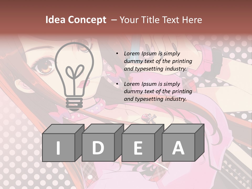 A Girl With Long Hair Holding A Pen In Her Hand PowerPoint Template