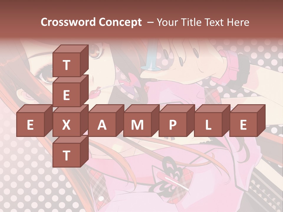 A Girl With Long Hair Holding A Pen In Her Hand PowerPoint Template