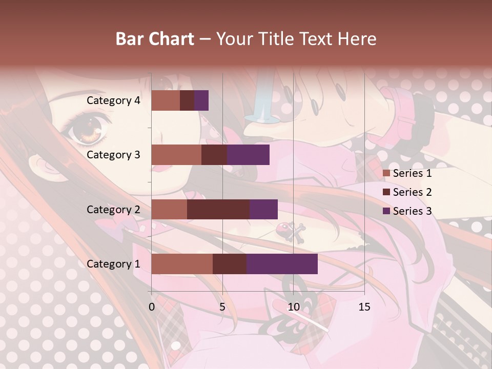 A Girl With Long Hair Holding A Pen In Her Hand PowerPoint Template