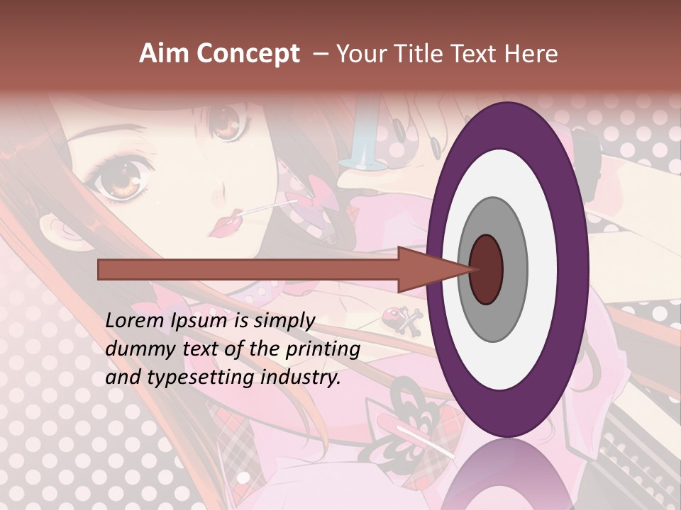 A Girl With Long Hair Holding A Pen In Her Hand PowerPoint Template