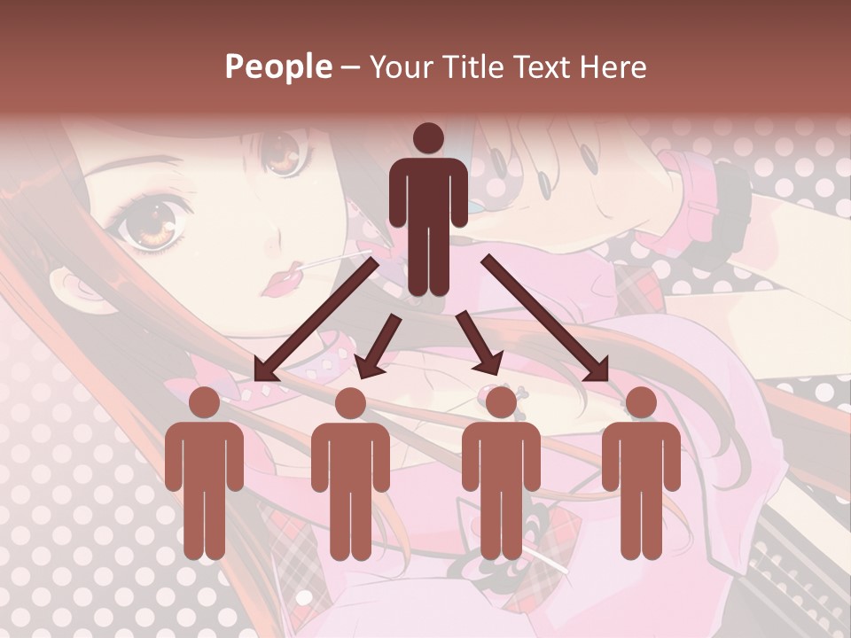 A Girl With Long Hair Holding A Pen In Her Hand PowerPoint Template